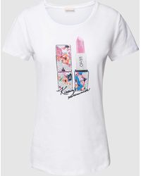 Liu Jo - T-shirt Met Label- En Motiefprint - Lyst