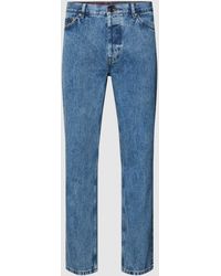 HUGO - Straight Leg Jeans Met Stitchingdetail - Lyst