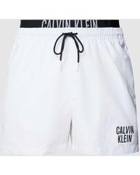 Calvin Klein - Badehose mit elastischem Logo-Bund - Lyst