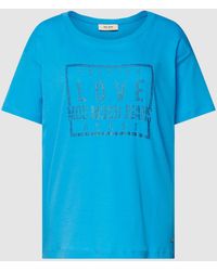 Mos Mosh - T-Shirt mit Strasssteinbesatz Modell 'Ciara O-SS Glam Tee' - Lyst
