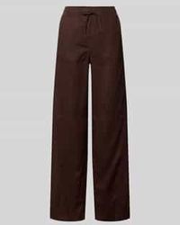 Opus - Linnen Broek Met Elastische Band Model 'Mileni Resort' - Lyst