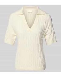 LeGer By Lena Gercke - Gebreid Shirt Met Platte Kraag En V-hals - Lyst