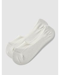 Calvin Klein Füßlinge mit Label-Print im 2er-Pack - Weiß