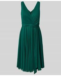 TROYDEN COLLECTION - Knielanges Cocktailkleid in Wickel-Optik - Lyst