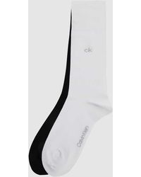 Calvin Klein - Socken mit Logo-Stickerei im 2er-Pack - Lyst