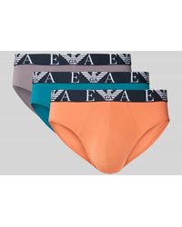 Emporio Armani - Slip mit elastischem Label-Bund im 3er-Pack - Lyst