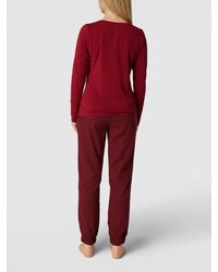 Calvin Klein Pyjama Met Logoprint - Rood