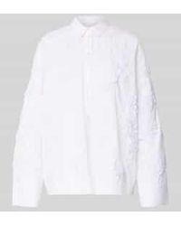 Jake*s - Relaxed Fit Overhemdblouse Met All-Over Bloemenmotief Garnering - Lyst