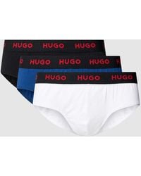 HUGO - Slip mit elastischem Logo-Bund im 3er-Pack - Lyst