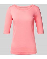 Marc Cain - T-Shirt mit Label-Applikation - Lyst