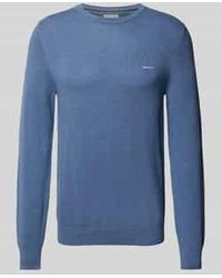 GANT - Gebreide Pullover Met Labelstitching, Model 'Pique' - Lyst