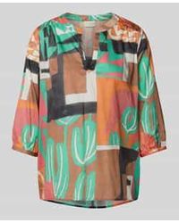 Milano Italy - Regular Fit Blouse Met 3/4-mouwen - Lyst