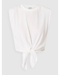 EDITED Crop Shirt aus Bio-Baumwolle Modell 'Silja' - Weiß