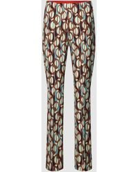 Marc Cain - Feminine Fit Stoffhose mit Allover-Muster - Lyst