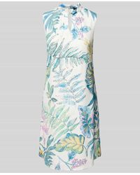MORE&MORE - Knielanges Kleid aus Viskose mit Schlüsselloch-Ausschnitt - Lyst