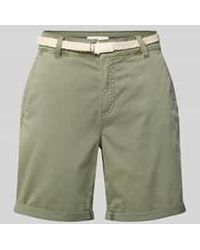 S.oliver - Regular Fit Korte Chino Met Gevlochten Riem - Lyst