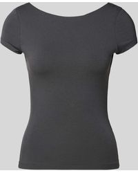 Gina Tricot - T-shirt Met Boothals - Lyst
