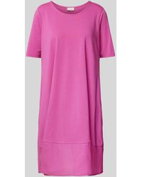 Milano Italy - Knielanges T-Shirt-Kleid mit Rundhalsausschnitt - Lyst