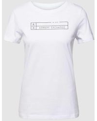 Armani Exchange - T-Shirt mit Label-Print und -Stitching - Lyst