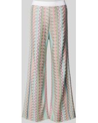 Marc Cain - Flared Stoffhose mit Allover-Muster - Lyst