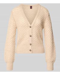 Stefanel - Strickjacke mit V-Ausschnitt Modell 'ALPACA' - Lyst