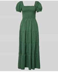 Apricot - Maxi-Jurk Met Smokdetail En Vierkante Hals - Lyst