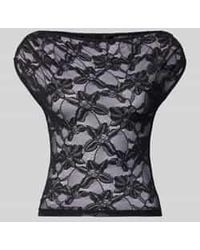 Gina Tricot - Slim Fit T-Shirt Van Kant Met Asymmetrisch Design - Lyst