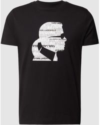 Karl Lagerfeld - T-Shirt mit Label-Print - Lyst