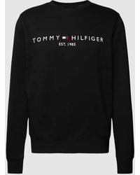 Tommy Hilfiger - Sweatshirt mit Logo-Stitching - Lyst