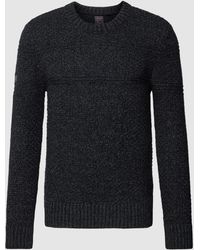 Superdry Strickpullover mit Woll-Anteil Modell 'JACOB CABLE CREW' - Schwarz