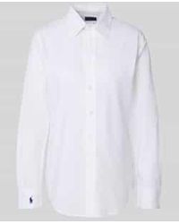 Polo Ralph Lauren - Regular Fit Overhemdblouse Met Logostitching - Lyst