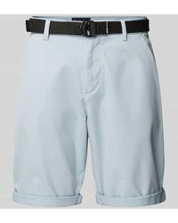 Tom Tailor - Regular Fit Chinoshorts mit Gürtel - Lyst