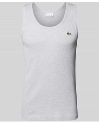Lacoste - Tanktop in Ripp-Optik - Lyst