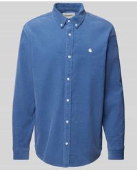 Carhartt - Regular Fit Cordhemd mit Logo-Stitching Modell 'MADISON' - Lyst
