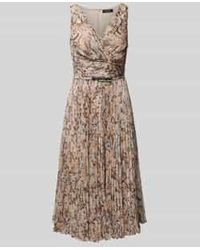 Ralph Lauren - Knielange Cocktailjurk Met Tailleriem - Lyst