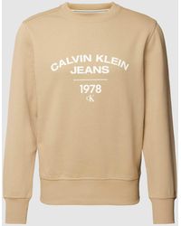 Calvin Klein - Sweatshirt Met Labelprint - Lyst
