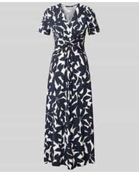 Betty Barclay - Midi-Jurk Met Knoopdetail En V-Hals - Lyst