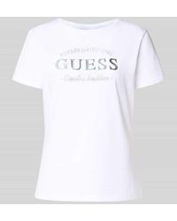 Guess - T-Shirt mit Label-Detail Modell 'NINA' - Lyst