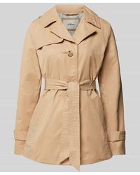 S.oliver - Kurzer Trenchcoat Mit Bindegürtel - Lyst