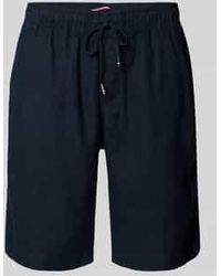 Tommy Hilfiger - Korte Relaxed Fit Broek Van Linnenmix - Lyst