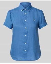 Polo Ralph Lauren - Regular Fit Linnen Blouse Met Button-downkraag - Lyst