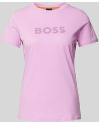 BOSS - T-Shirt mit Label-Print Modell 'Elogo' - Lyst