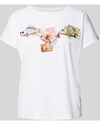 Marc Cain - T-shirt Met Pailletten - Lyst