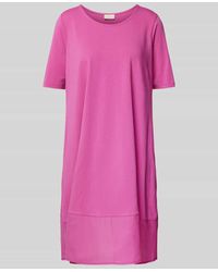 Milano Italy - Knielanges T-Shirt-Kleid mit Rundhalsausschnitt - Lyst