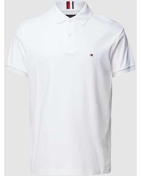 Tommy Hilfiger - Regular Fit Poloshirt mit Label-Stitching - Lyst