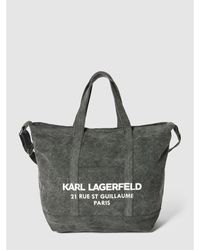 Karl Lagerfeld Shopper mit Label-Print - Grau