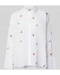ONLY - Bluse mit Motiv-Stitching Modell 'NEW LINA GRACE' - Lyst