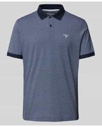 Barbour - Regular Fit Poloshirt Met Labelstitching - Lyst
