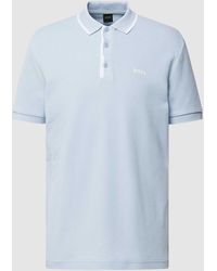 BOSS - Regular Fit Poloshirt Met Labelprint - Lyst