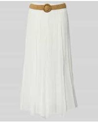 Apricot - Regular Fit Midirok Van Viscosemix Met Riem - Lyst